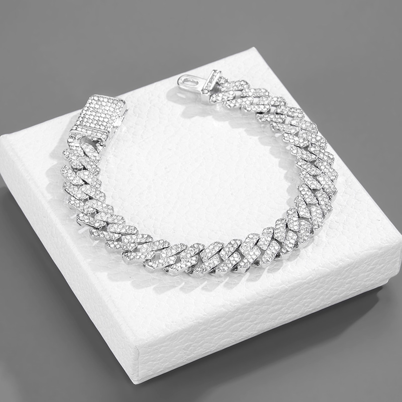 Collana da uomo di alta gioielleria di design con tester di diamanti Collana con catena Miami ghiacciata Catena cubana da 12 mm in argento sterling 925