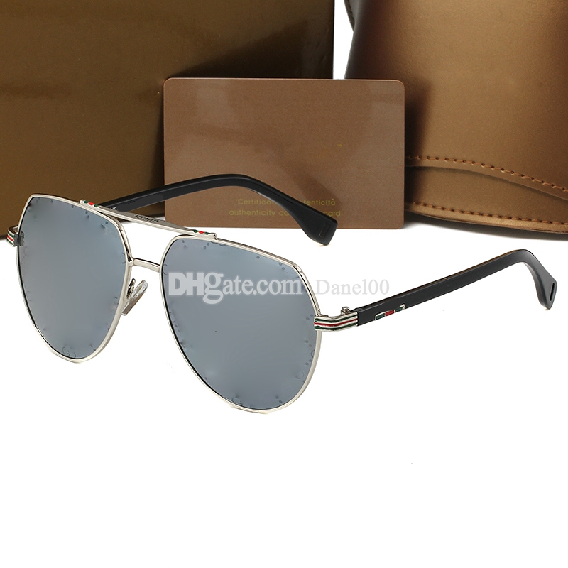 Óculos de sol de grife para homens homens clássicos de marca de luxo com caixa ao ar livre de alta qualidade