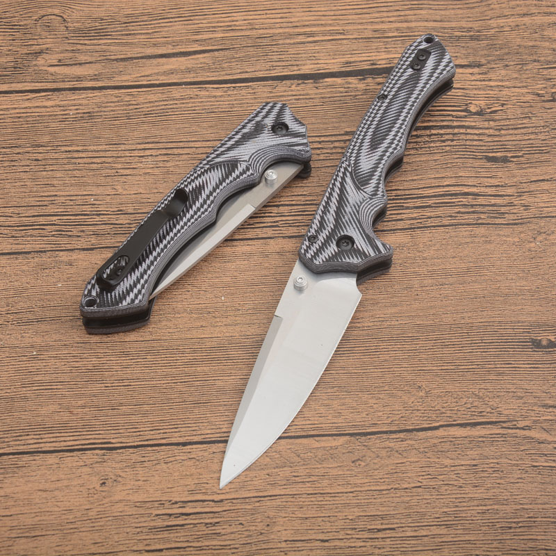 High Quality BM1401 Folding Knife D2 Satin Blade G10 Handle Mini Rukus EDC Pocket Folder Knives Outdoor Camping Hiking Survival Gear