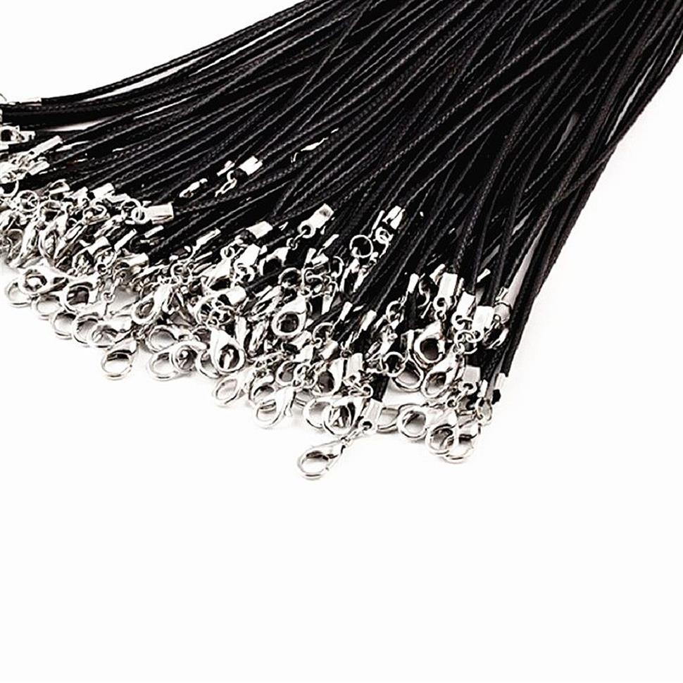 Whole Bulk Black PU Leather Fashion Chain Necklaces Jewelry Accessories269N