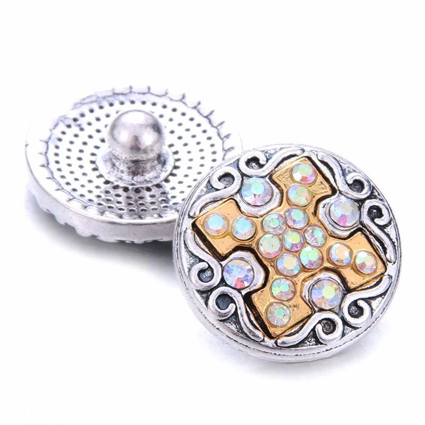 New Whole Cross Faith 18mm Snap Jewelry Mixed Metal Rhinestone Snap Button Jewelry Fit Bracelet Bangles Necklaces193t