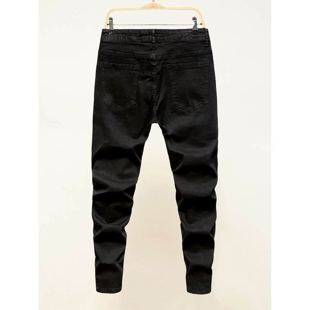 Pantaloni in denim da uomo retrò hip-hop di Street Fried ricamati con lettera alta Pantaloni jeans casual streetwear dritti