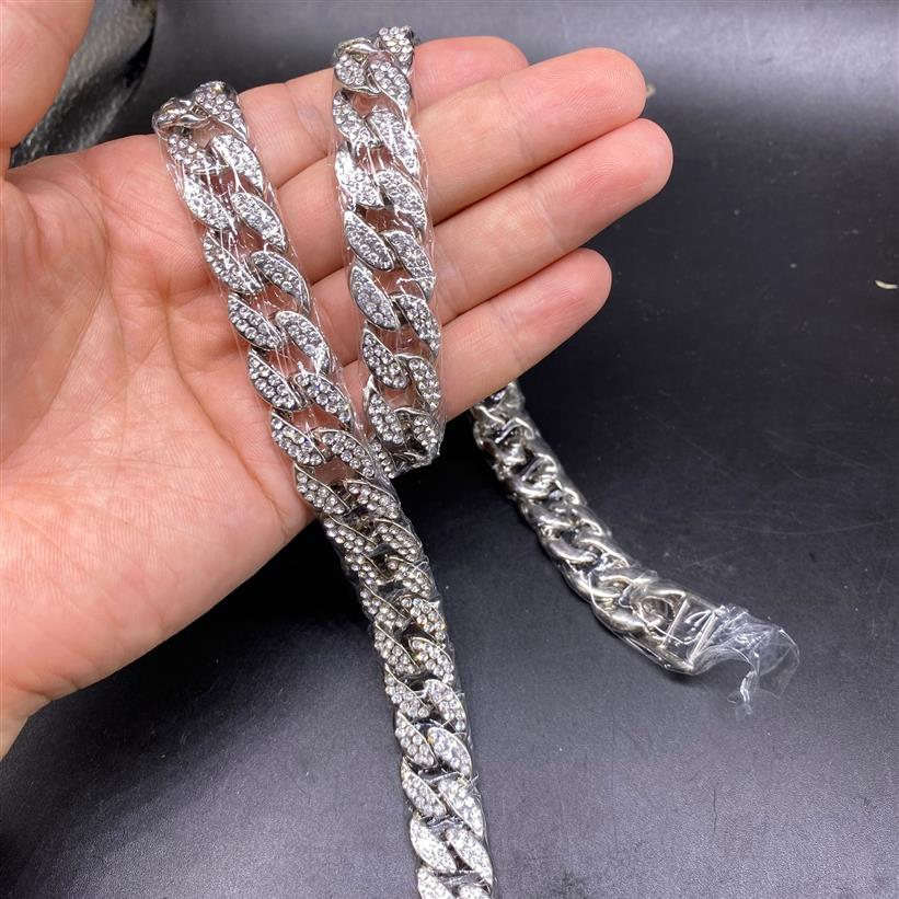 Bling chain Iced Out Chains Necklace Mens Cuban Link Chain Necklaces Hip Hop High Quality Personalized Jewelry for Women251F