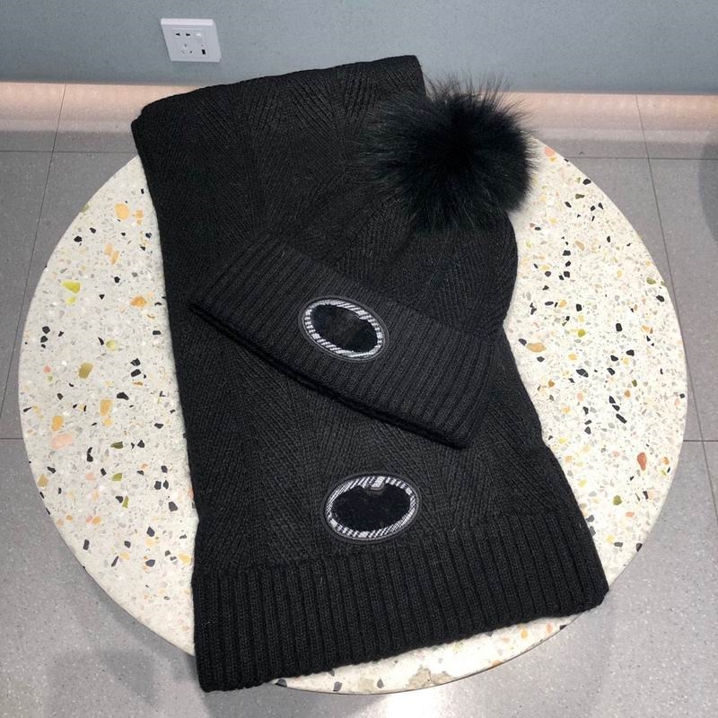 2024 Cappelli morbidi e sciarpe di alta qualità di alta qualità inverno con set con taglio a sfera twill a sfera di cotone senza cotone delle stesse dimensioni