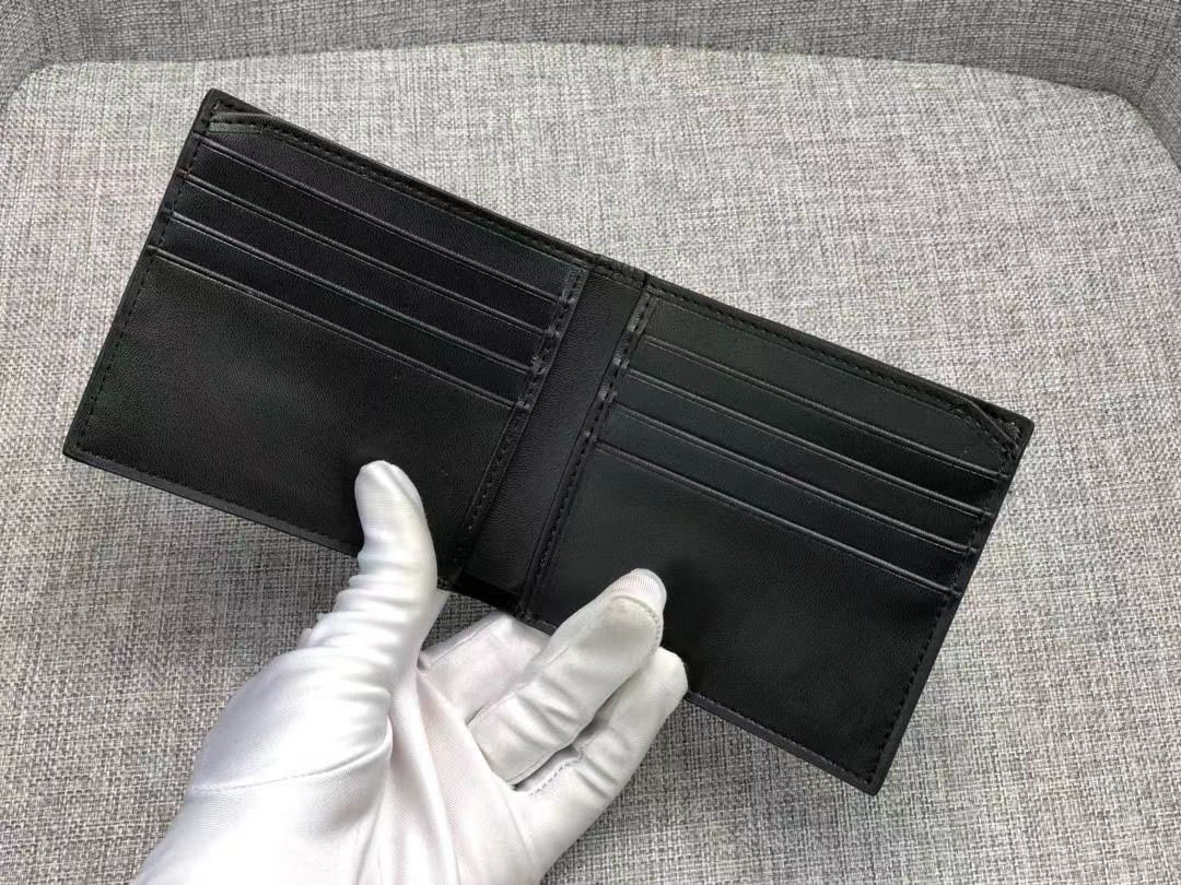 10a designer mannen korte lange portemonnee creditcardhouder echt leer canvas effen zwarte kaarthouder vrouwen vouw notitie passcard billfold clutch portemonnees portefeuilles