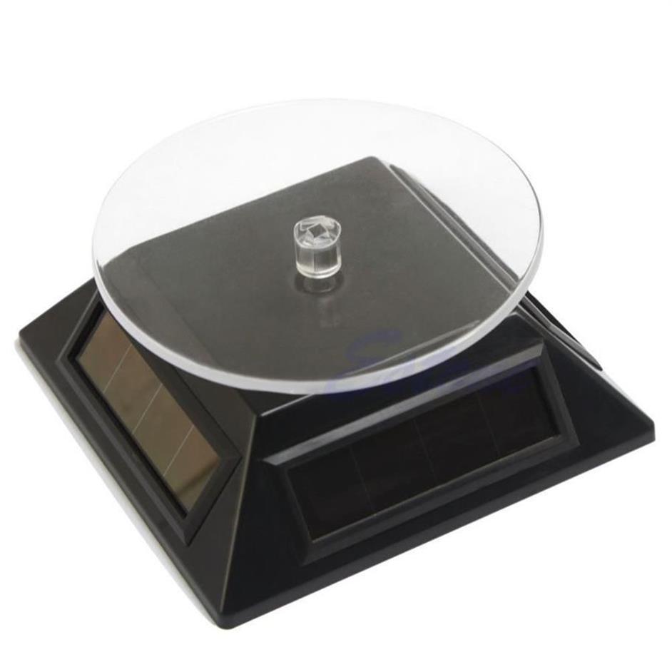 360 Rotating Turn Table Plate Solar Power For Watch Phone Jewelry Display Stand MX200810204T
