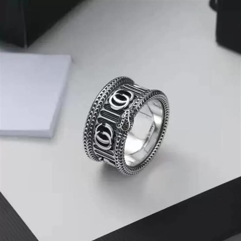Femmes designer Lover Ring Luxury Style Silver Retro Color Anneaux de fiançailles G Lettre de la mode Bijoux et dame Cadeaux de fête 311t