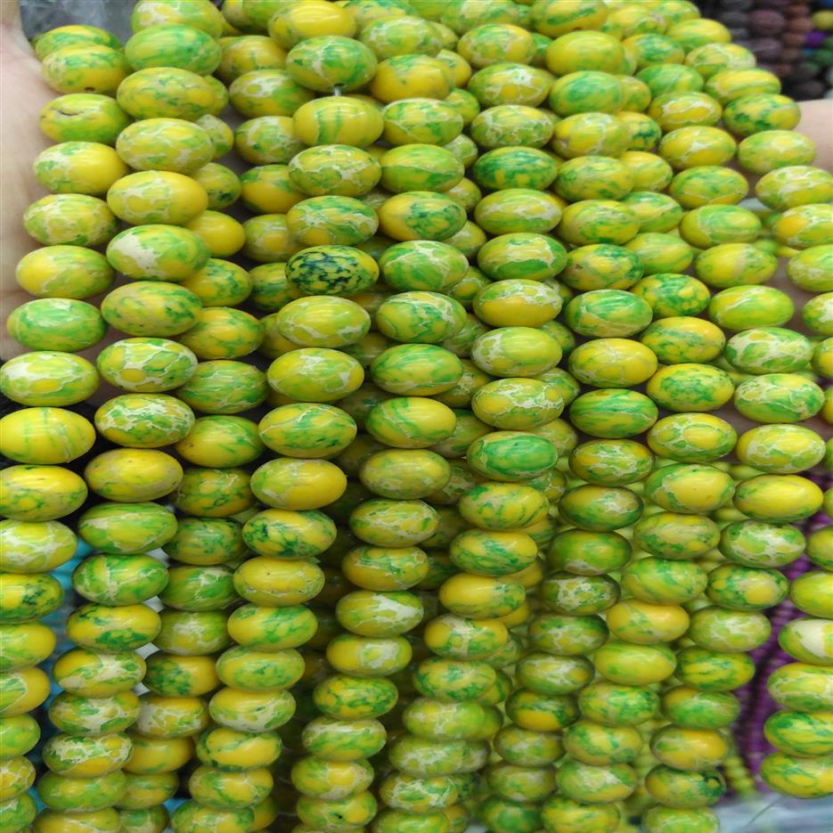 Perle aran orancere verde giallo imperiale 4mm 6mm 6mm 8mm 10mm 12mm perline naturali e rotonde in pietra rotonda cranica bracciale Strand200Q200Q