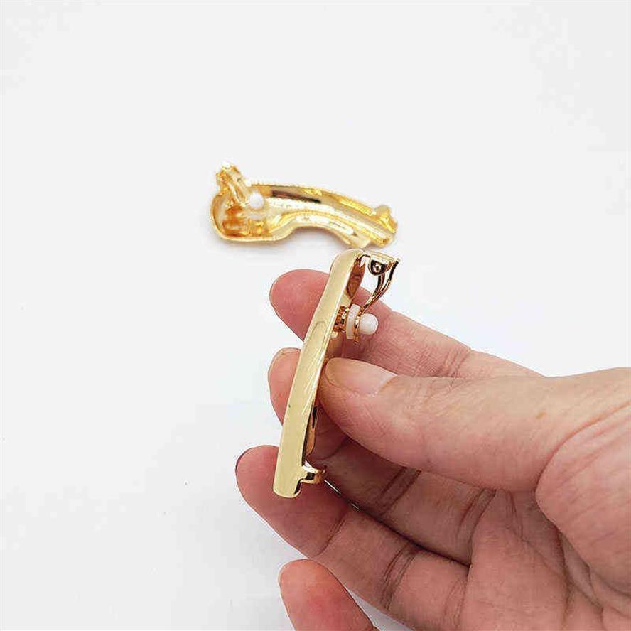 Oorlel Oor Manchet Clip Op Oorbellen Zonder Piercing Voor Vrouwen Mannen Goud Kleur Oorschelp Oorbellen Punk 211221271z