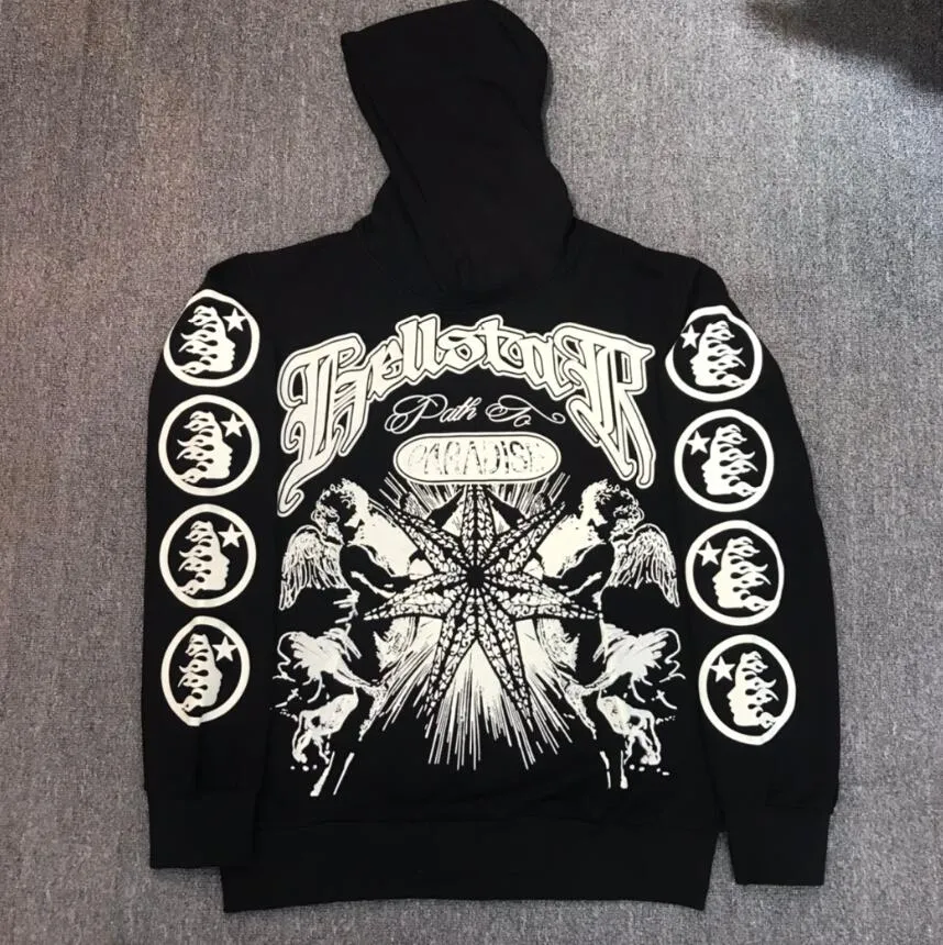 Men Hoodie Sweaters Women Hell and star Studios Records Crewneck Hoodie Long Pants Hell star Hellstar Y0HA#