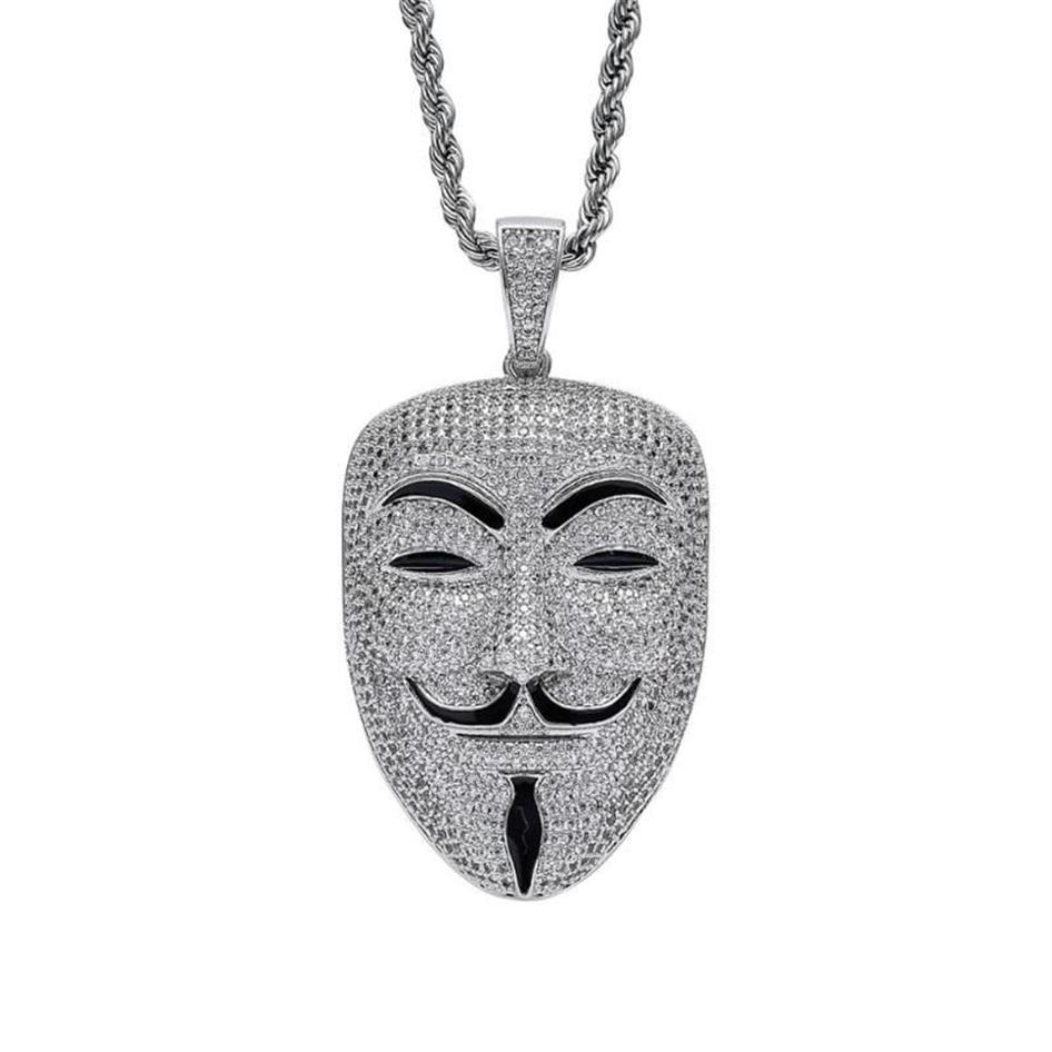 V POUR VENDETTA MASCH PENDANT AVEC COLLE DE HIP HOP ZICCON269Q