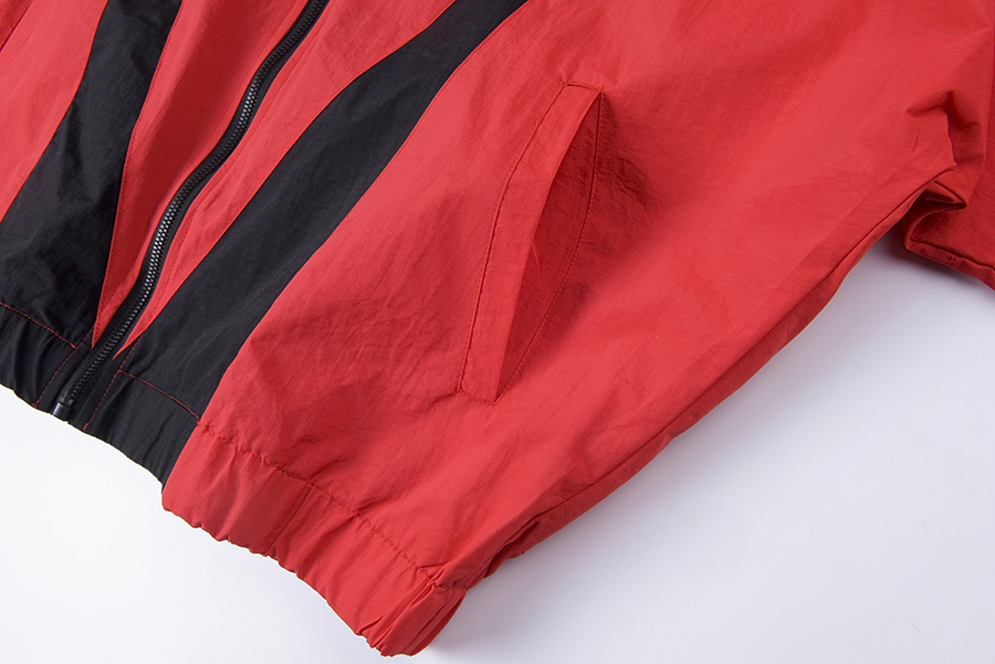 السترات الحمراء ملابس الملابس الخارجية للرجال معاطف التطريز عالية الجودة معطف الرجال المطبوع عرضًا من قِبل هوديز الولايات المتحدة غير الرسمية.