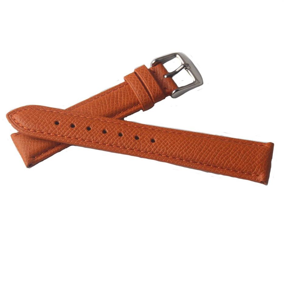 Echtes Leder-Armband, Eidechsen-Maserung, Orange, Uhrenarmband, modisches Zubehör, 14 mm, 16 mm, 18 mm, für Damen-Armbanduhr, Ersatz für Herren244o