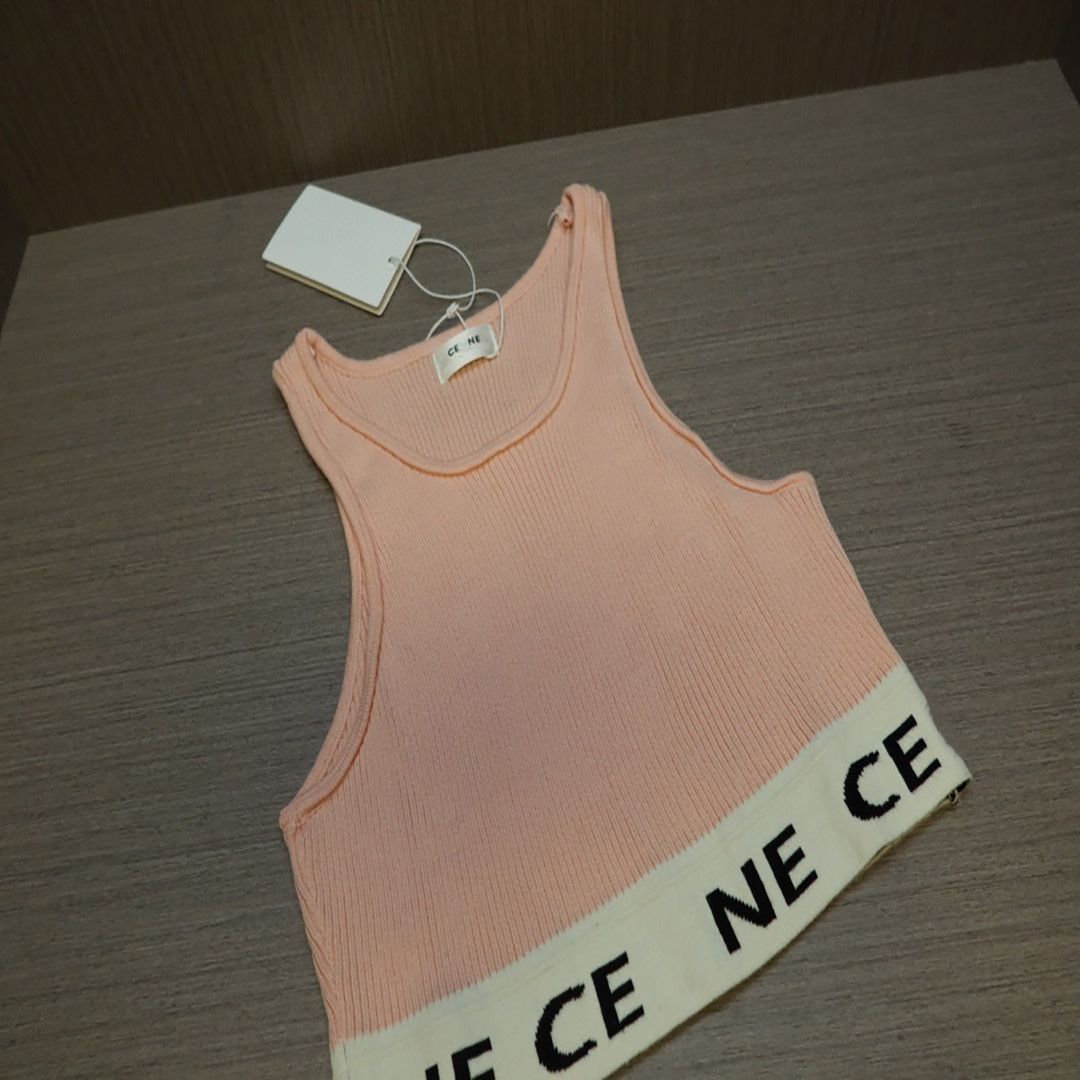 Designer Damestanks Letter Logo LIBBON ZOER DAMENS Simple Fashion Cool Beach Gebreide tanktop