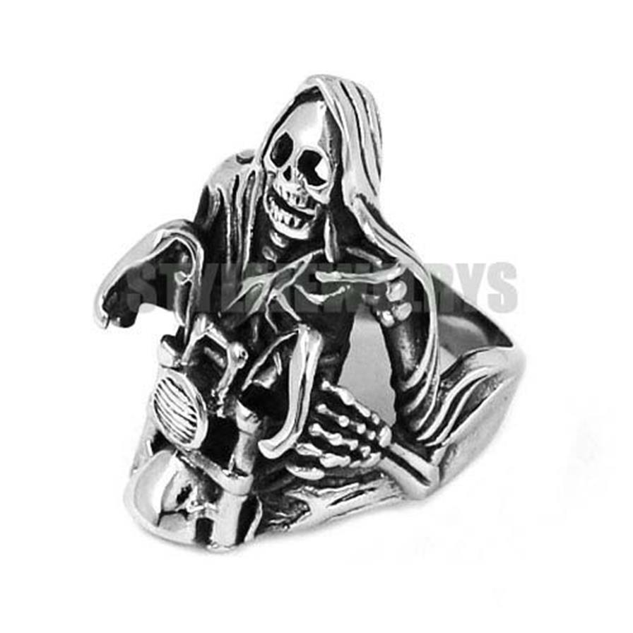 Anel de motocicleta de caveira de Reaper Grim Reaper