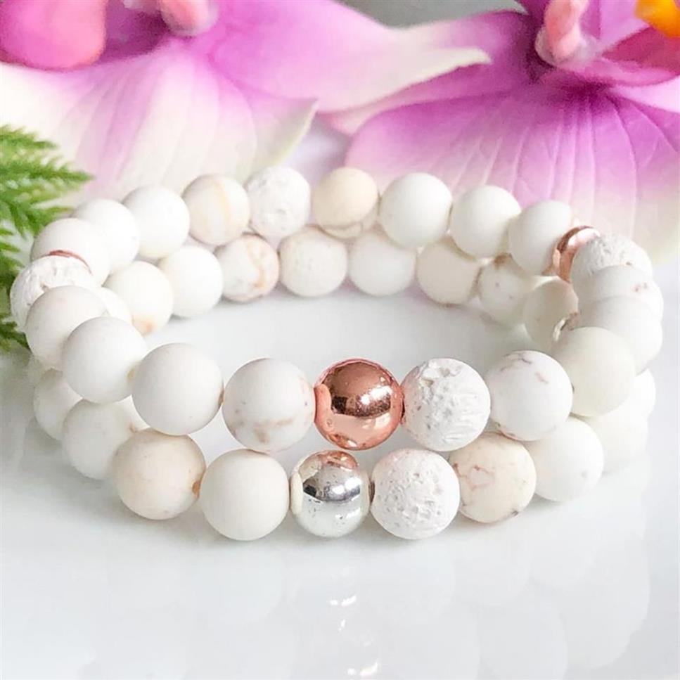 MG1512 Strand Natual Rock Lava Stone Aromatherapy Bracelet Essential Oil Diffuser Mala Beaded Bracelets for Women Anxiety Healing242I