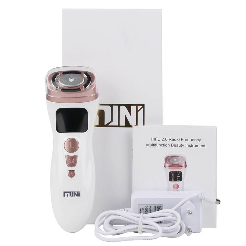 Home Beauty Instrument est 4 in 1 Mini HIFU Machine Ultrasound RF Lifting Device EMS Lift Firm Tightening Skin Wrinkle Face Care Beauty Tools 6 Style US EU UK AU Plug Hot