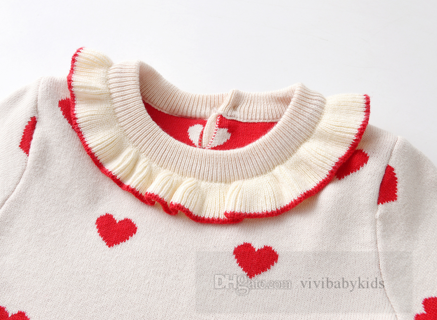 Valentinstag Baby Prinzessin Kleider Kleinkind Kinder Liebe Herz gestrickt Spleißen Spitze Tüll Kleid Kleinkind Mädchen Geburtstag Party Kleidung Z6364