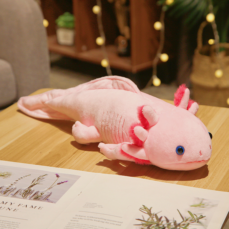 Śliczna axolotl pluszowa 45 cm miękka aksolotl nadziewana zwierzęcy pluszowa poduszka kawaii pluszowa zabawka dla dzieci chłopcy dziewczynki