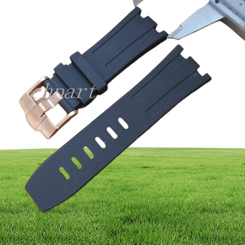 Watchpart Watch Strap Watches Rubber Roy Bands Black Blue Orange Silicone Watchband med In 28mm de Luxe7413553