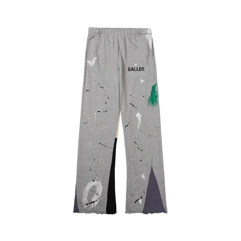 Mens Jeans Designer Clothing Fashion Pant Galleryes Depts Speckled Jeans Stitched Overalls Virgil High Street Pants Flared Sweatpants Rock Streetwear7XI3