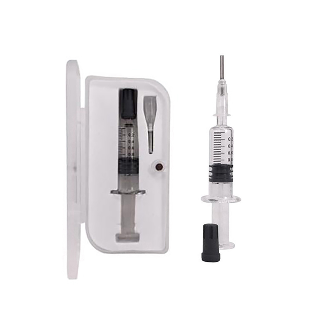 1ML Luer Lock Glass Syringes Filling Tool Injector Vaporizer Pen Thick Oil Cartridges Empty Tank with Gift Box Packaging