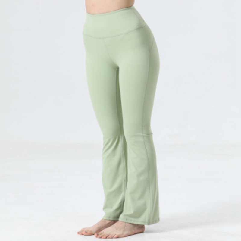 Kobiety Flare Pants Sport Bezproblemowe legginsy joga wysokiej tali