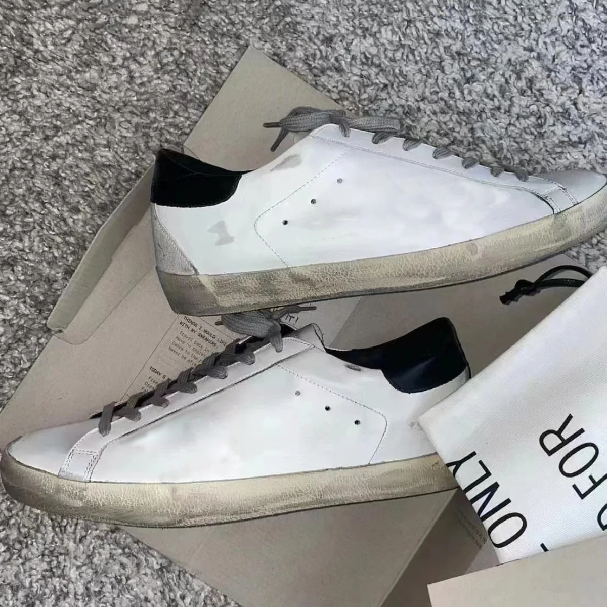 2024 Klassieke Designer Nieuwe casual schoenen doen oude vuile Goud Super Goose Star Italiaans merk Super Dirty schoenen Star Luxe vuile lovertjes wit leer doen sneakers schoenen