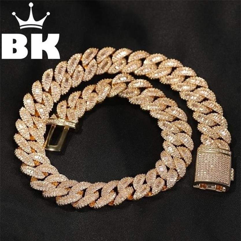 DER BLING KÖNIG Mond Quadratische Schnalle Zirkonia Tennis Schöne Top-Qualität Hiphop Halskette Luxus Voll Iced Out CZ Schmuck 220212356d