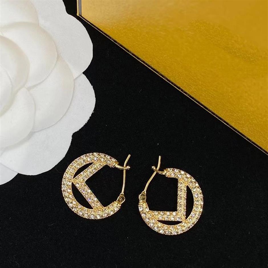 Dames Designer Oorringen Mode-sieraden Ontwerpers Diamanten Oorbel Gouden Hoops Oorbellen Luxe Unisex F Oorbel Studs 2206011246w