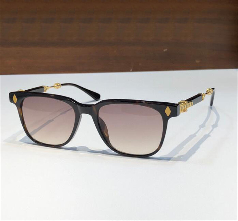 Neue beliebte Retro-Herrensonnenbrille MELICE im Punk-Stil, Designer-Klassiker mit quadratischem Rahmen und reflektierender Anti-UV-Linse in Lederbox-Beschichtung, Top-Qualität