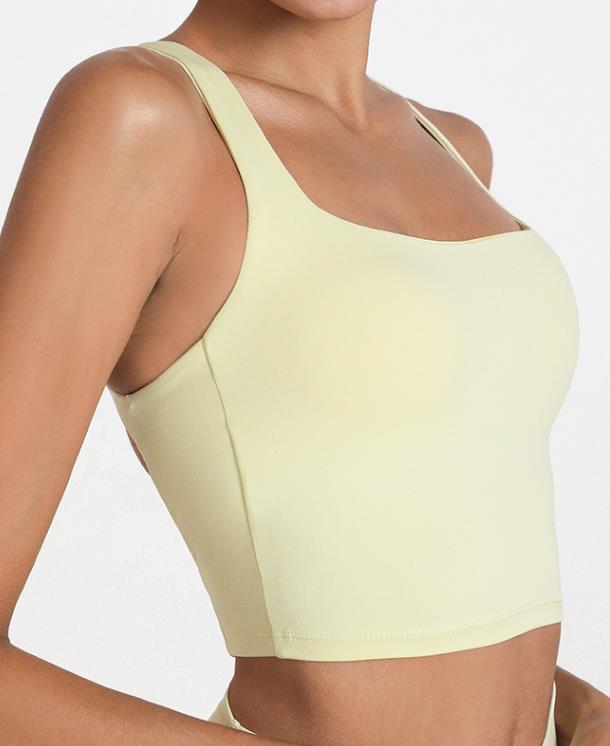 AL-0035 Cross-Back-Sport-BH für Damen, stoßfeste Weste, Lauf-Fitness-Yoga-BH mit Brustpolster