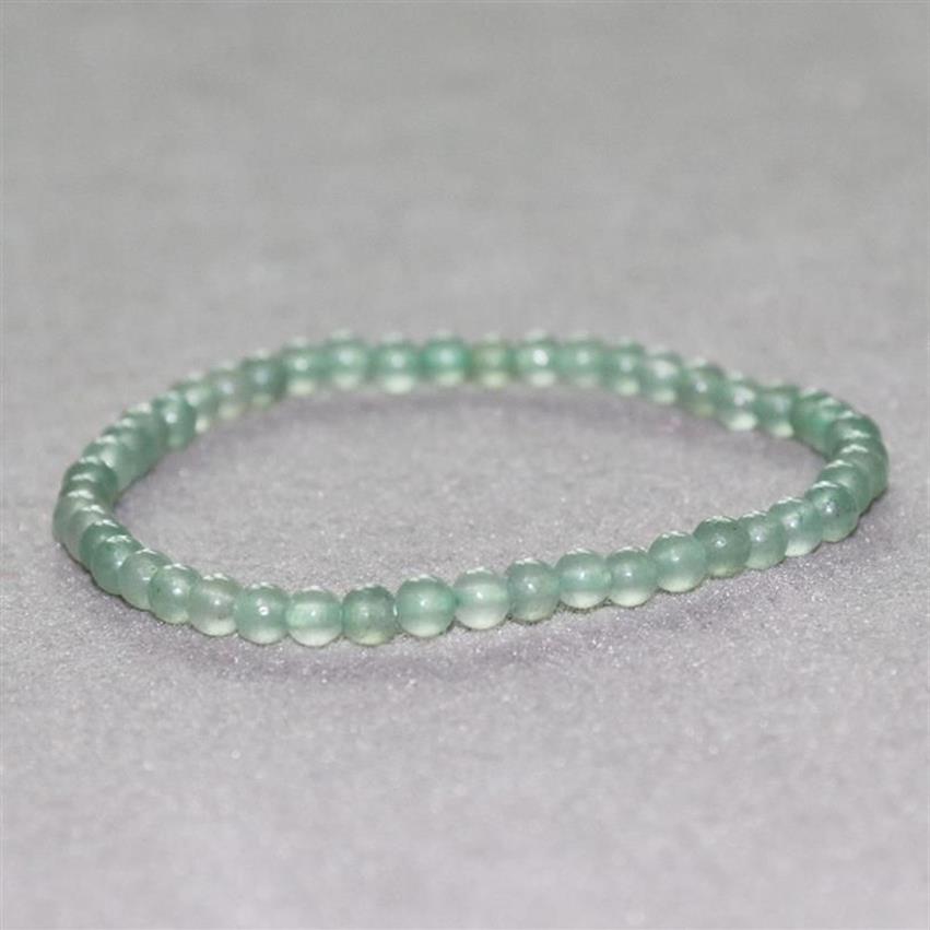 MG0030 Whole Green Aventurine Bracelet 4 mm Mini Gemstone Bracelet Women's Yoga Mala Beads Balance Jewelry234Y