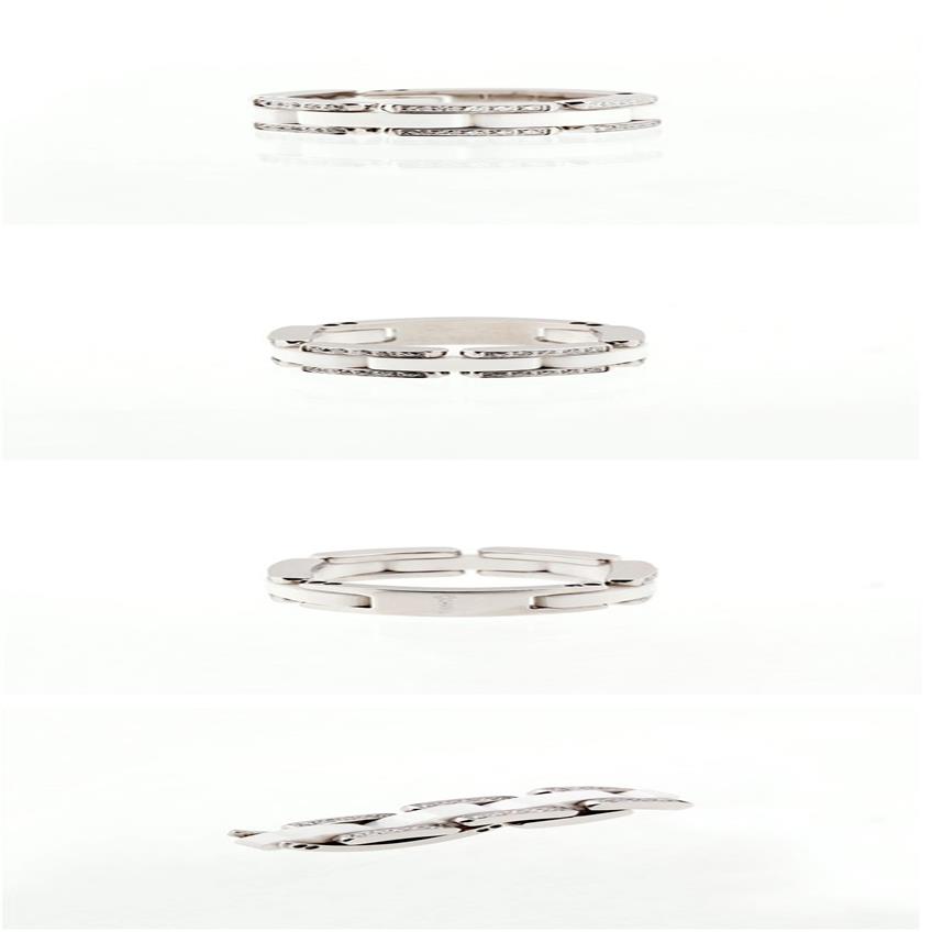 Nouvelle arrivée marque bijoux Boutique de haute qualité bague pour femmes bague en diamant en céramique noir et blanc bague anneaux de queue bijoux279o