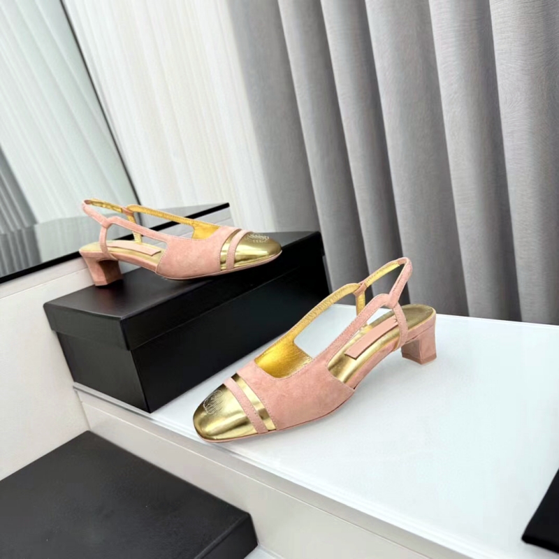 Snygga högklackade kvinnors sandaler sommar lyxig designer läder tofflor sexiga chunky klackar festskor högkvalitativa bröllopskor 8 cm 4 cm med låda