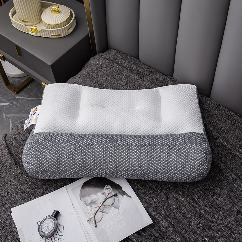 Anti-traction pillow to protect cervical spine soybean fiber pillow core home knitted cotton pillow factory wholesale CCJ2111