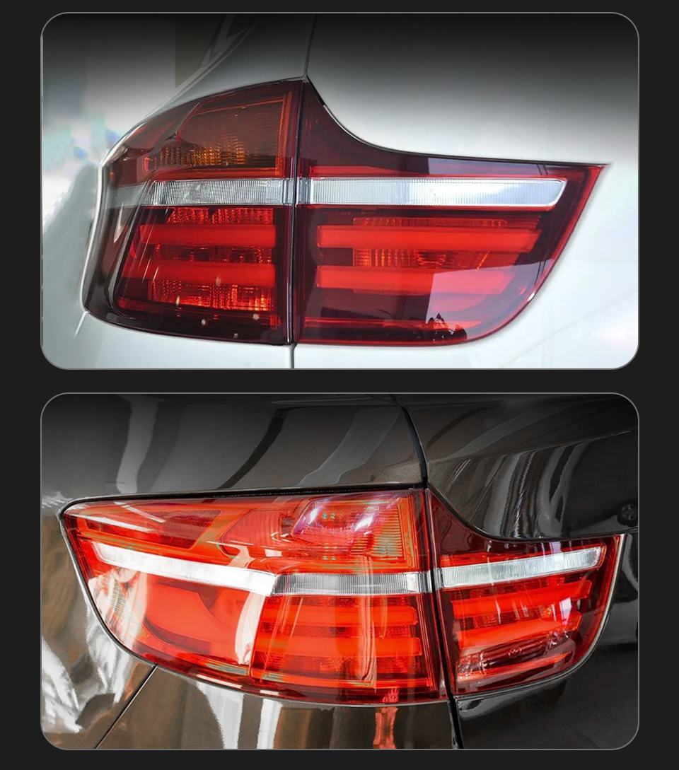 Auto-Rücklicht-Baugruppe für BMW X6 E71, LED-Rücklicht 2008–2014, LED-Rückleuchten, Rückleuchte, LED-Signal, Parklicht