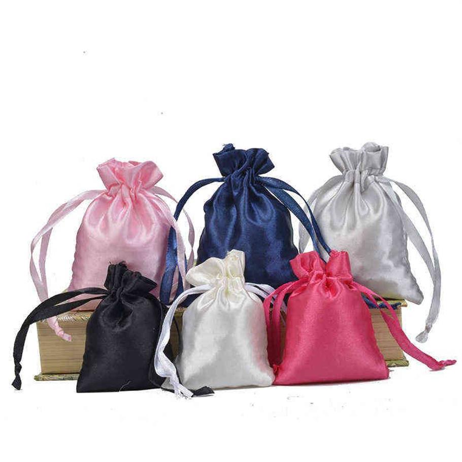 sac de cordon de satin de soie avec ruban pour bijoux cheveux voyage montre chaussures diamant perle bague maquillage cadeau emballage pochette 2111219a