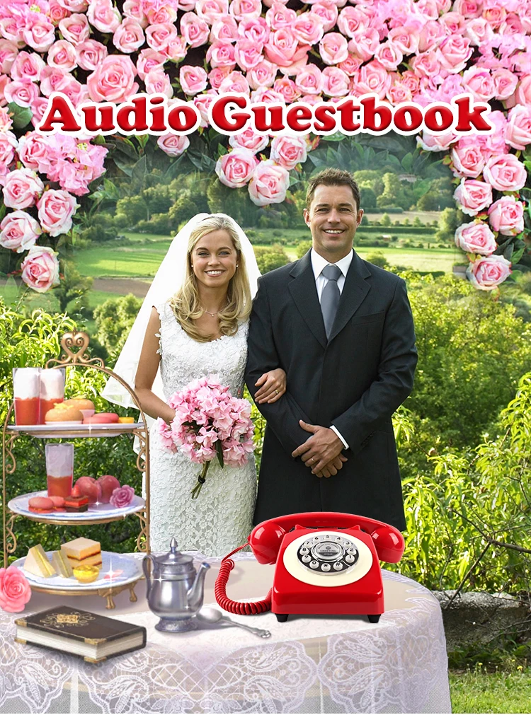 Audio-gastenboek Bruiloftstelefoon met draaiknop Bruiloft Verjaardagsfeestje Bekentenis Audiobericht