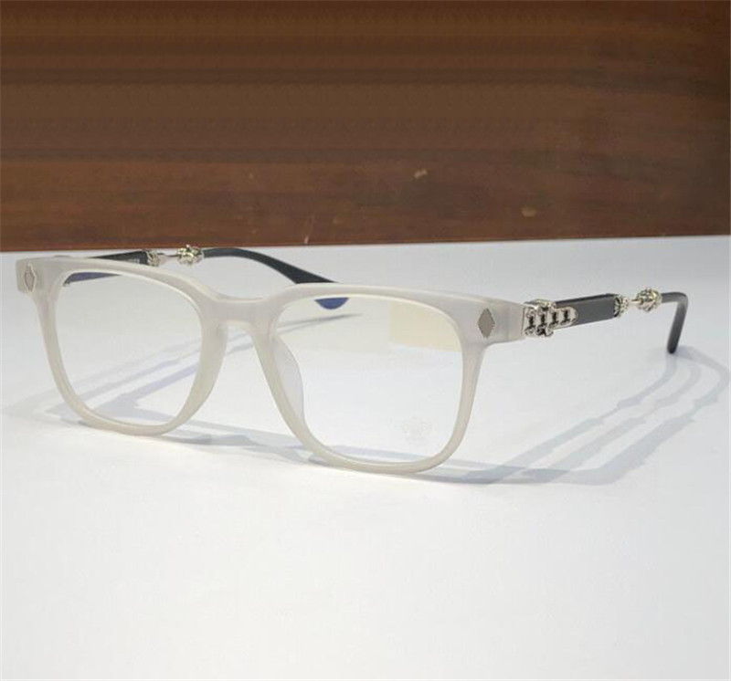 Nya populära retro män Optiska glasögon Ring Melice Punk Style Designer Retro Square Frame med läderfodral Clear Lens Top Quality