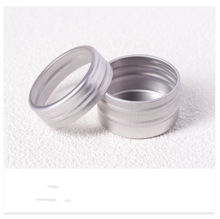 Pot cosmétique rond en aluminium avec fenêtre de 10g, boîte métallique pour l'artisanat des ongles, récipient léger avec couvercle à vis SN4530