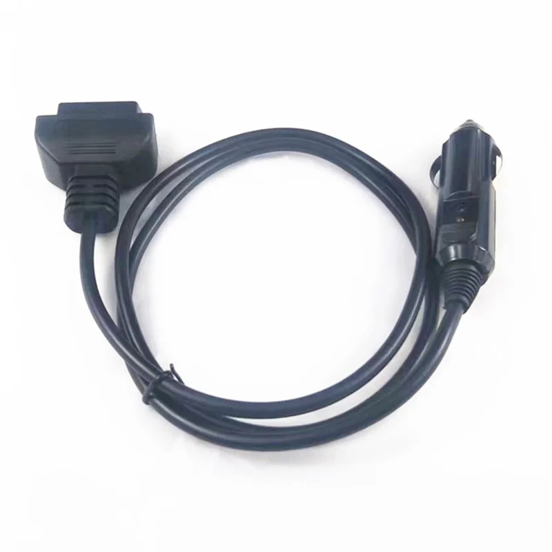 Adaptador de energia para carro, isqueiro, conector fêmea OBD, carregador de carrinho, plugue OBD2, cabo de conexão de interface USB