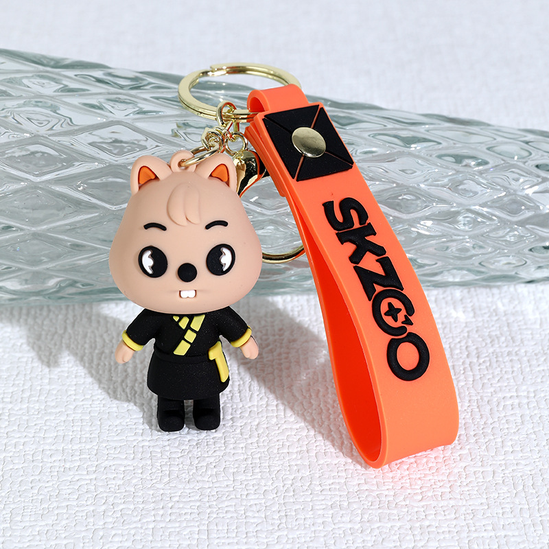 Wholesale Bulk Anime Car Keychain Charm Accessories Key Ring Cute Street Children Couple Students Personalized Creative Valentine`s Day Gift 8 Styles AA89 DHL