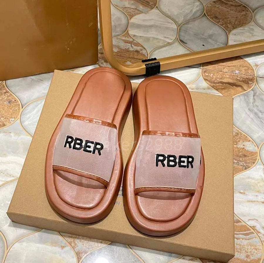 Luxury slide slippers summer sandals beach Flip flops Loafers Men Women letter checkered pattern Chaussures