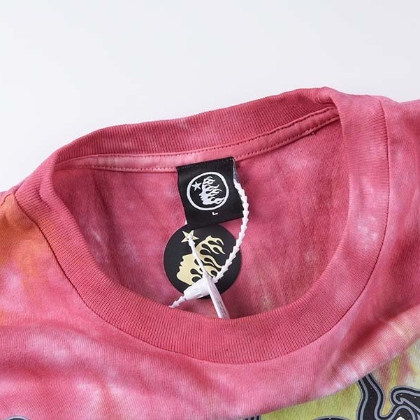 Hellstar Stüdyoları Aydınlanma Kulübü Tee Eşleştirme Kafatası Tie-Boya Kısa kollu tişörtler unisex pamuk üstleri erkekler vintage t-shirtler yaz gevşek tişört