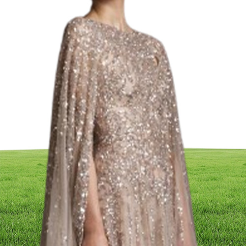 Krikor Jabotian 2019ドレスラップシャンパンビーズ付きイブニングウェアラインプロムガウンカスタムメイドフォーマルパーティードレス9646038