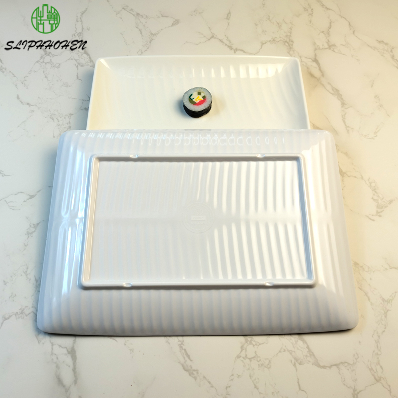 White Rectangle A5 Melamine Dinner