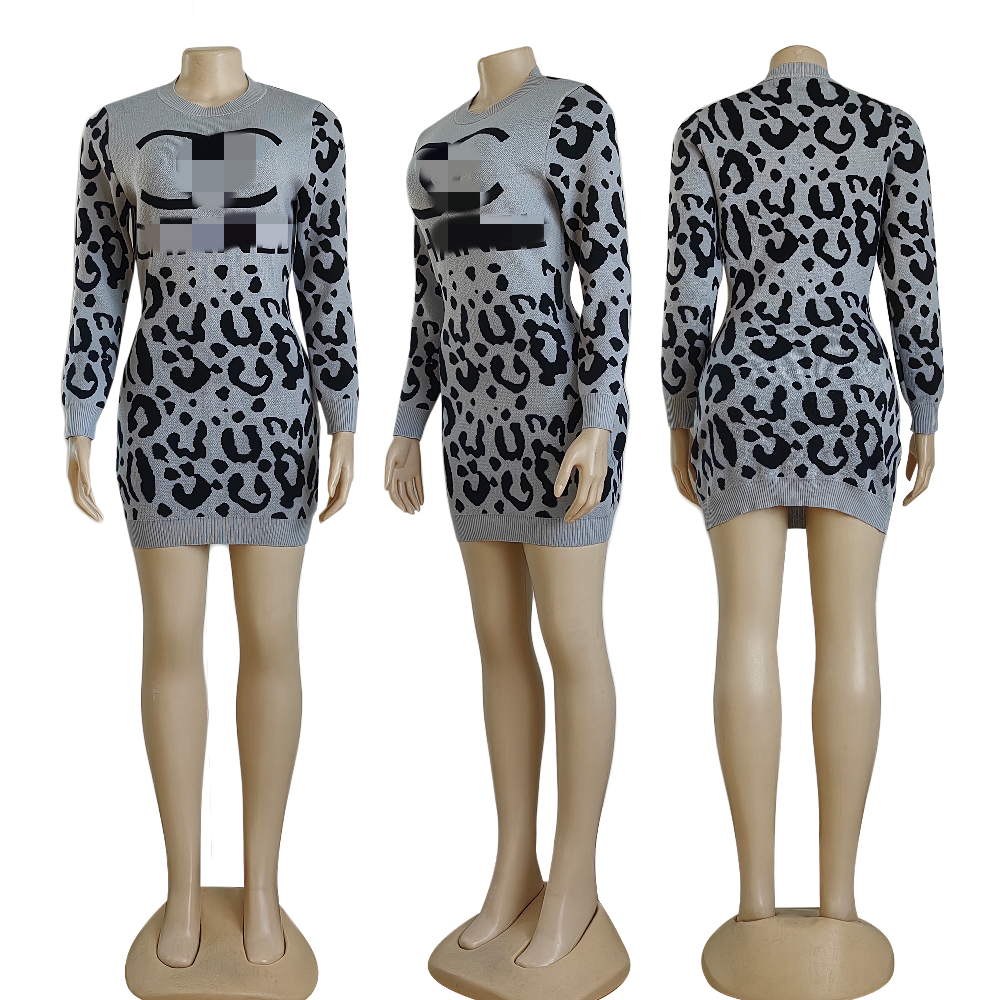 2024 suéteres jumper vestido feminino casual malha suéter de lã mini vestidos frete grátis