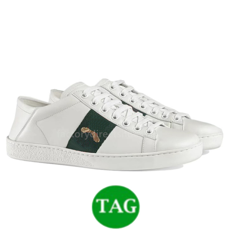 Scarpe firmate da uomo di lusso Sneakers classiche in pelle Ace Bee Mocassino ricamato serpente fiore perle punte tempestate di cuori amati fascia bianca scarpe da ginnastica casual da donna