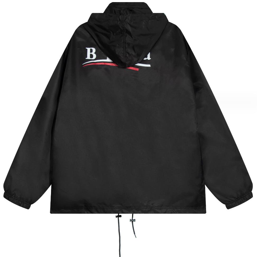 BLCG Lencia Mens Ceketler Rüzgar Derbazı Zip Kapşonlu Şerit Dış Giyim Kalitesi Hip Hop Tasarımcısı Moda Bahar ve Sonbahar Parkas Marka Giyim 5232